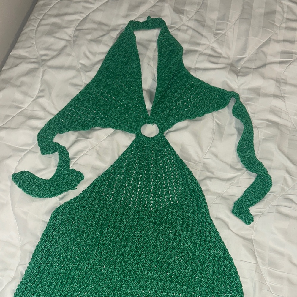 Emerald Green Knit Swim Coverup